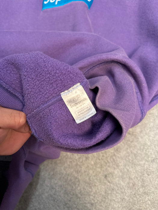 2000’s Supreme Box Logo Sweatshirt Purple (USED) | Vitnage Clothing Store Canada