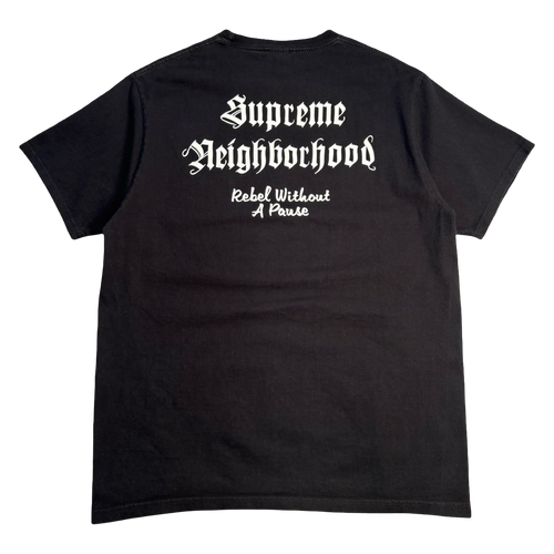Supreme X Neighborhood Box Logo Pirate Skull Tee Black (USED) | Vintage Clothing Store Canada