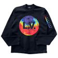 Louis Vuitton Intarsia Globe Mock Neck Sweatshirt Black
