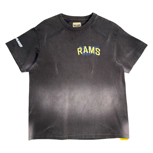 Gallery Dept. LA Rams Sun Faded Tee Black (USED) | Vintage Clothing Store Canada