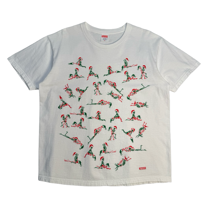 Supreme Christmas Skeleton Tee White (USED) | Vitnage Clothing Store Canada