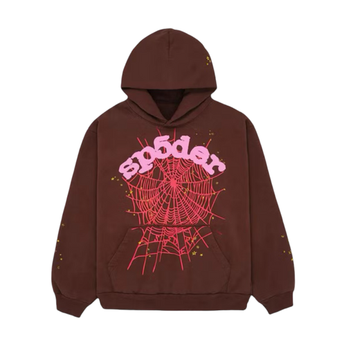Sp5der Web Hoodie Brown | Vintage Clothing Store Canada