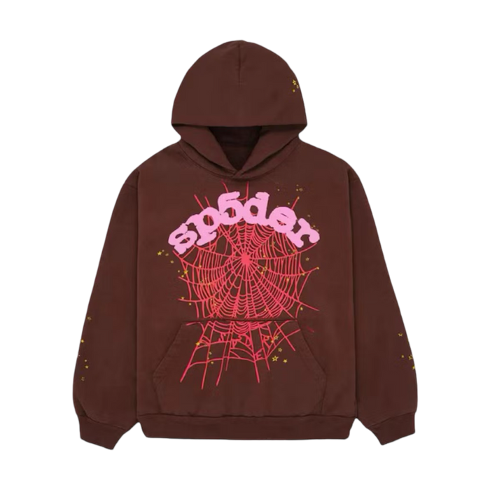 Sp5der Web Hoodie Brown | Vitnage Clothing Store Canada