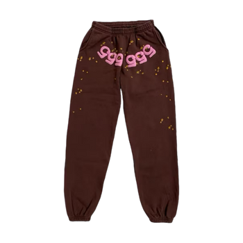 Sp5der Angel Number Sweatpants Brown