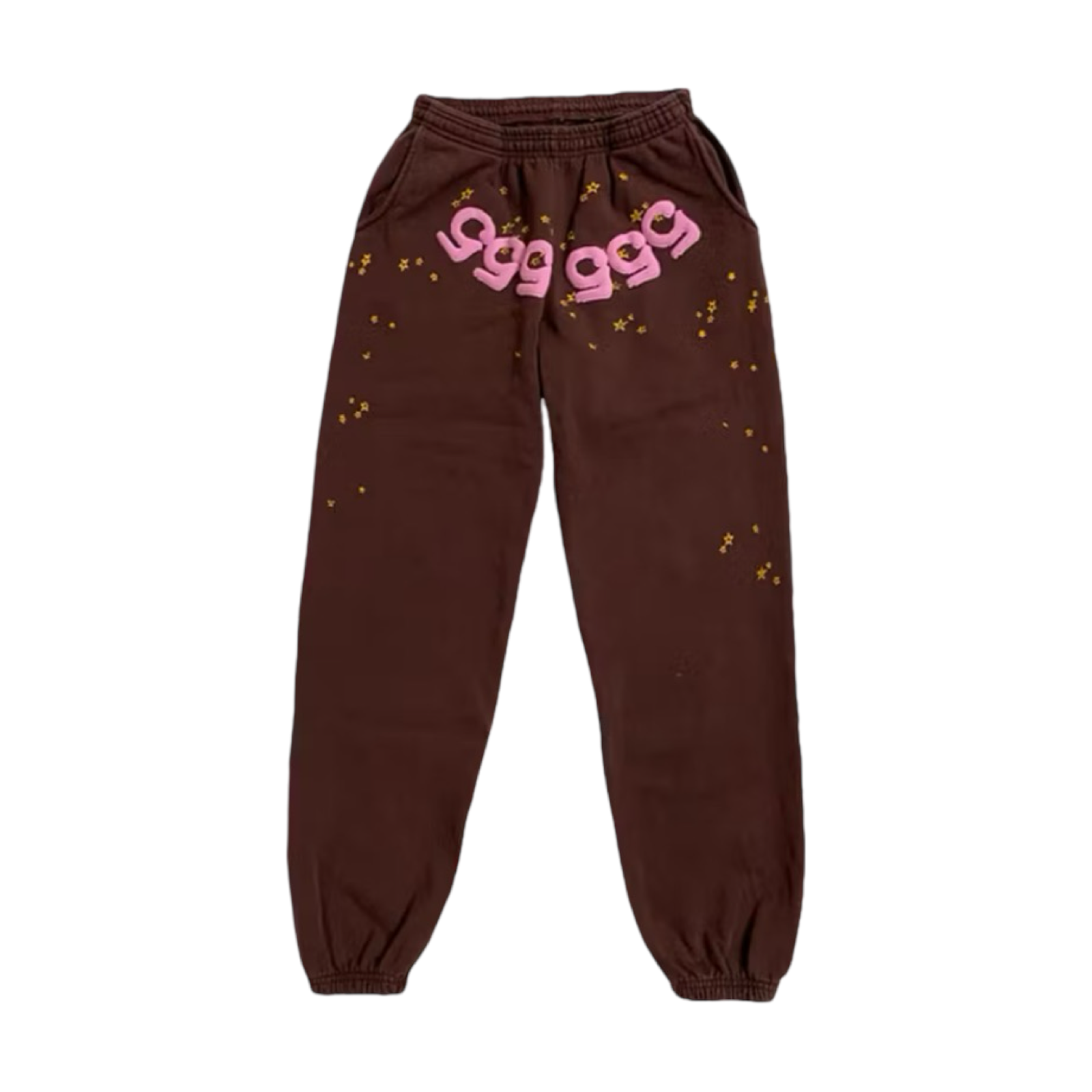 Sp5der Angel Number Sweatpants Brown