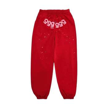 Sp5der Angel Number 555 Sweatpants Red