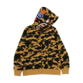 BAPE 1st Camo Shark Full Zip Hoodie Yellow
