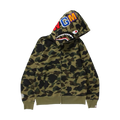 BAPE 1st Camo Shark Full Zip Hoodie Green