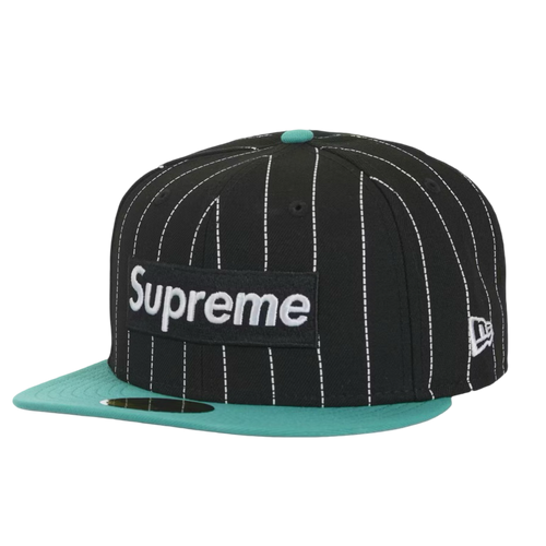 Supreme MLB Florida Marlins Box Logo Pinstripe Fitted Hat | Vintage Clothing Store Canada