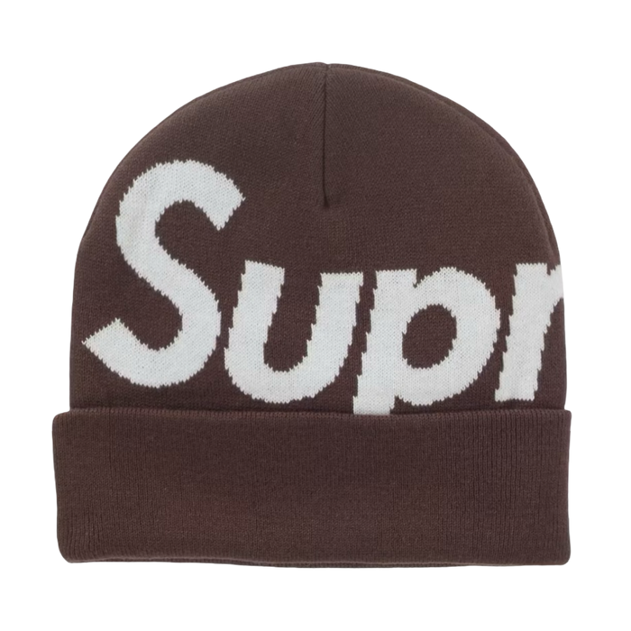 Supreme FW25 Big Logo Beanie Brown | Vitnage Clothing Store Canada