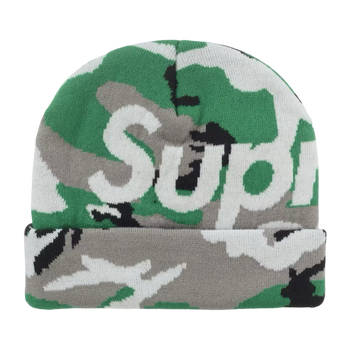 Supreme FW25 Big Logo Beanie Green Camo