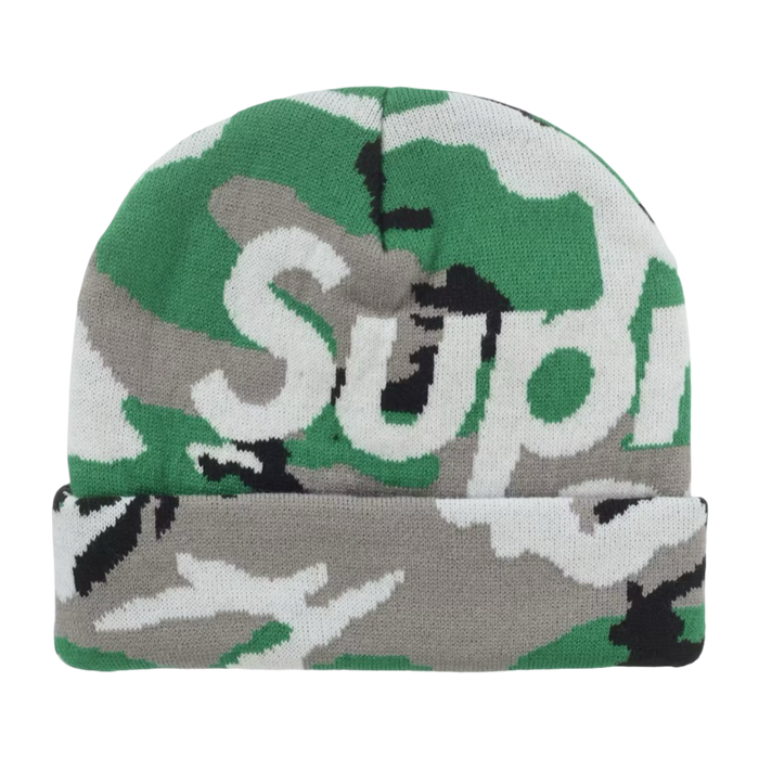 Supreme FW25 Big Logo Beanie Green Camo | Vitnage Clothing Store Canada