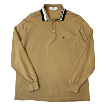 Vintage Balenciaga Polo Rugby L/S Shirt Beige
