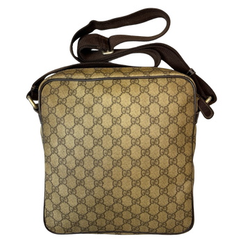 Gucci GG Supreme Monogram Messenger Leather Bag