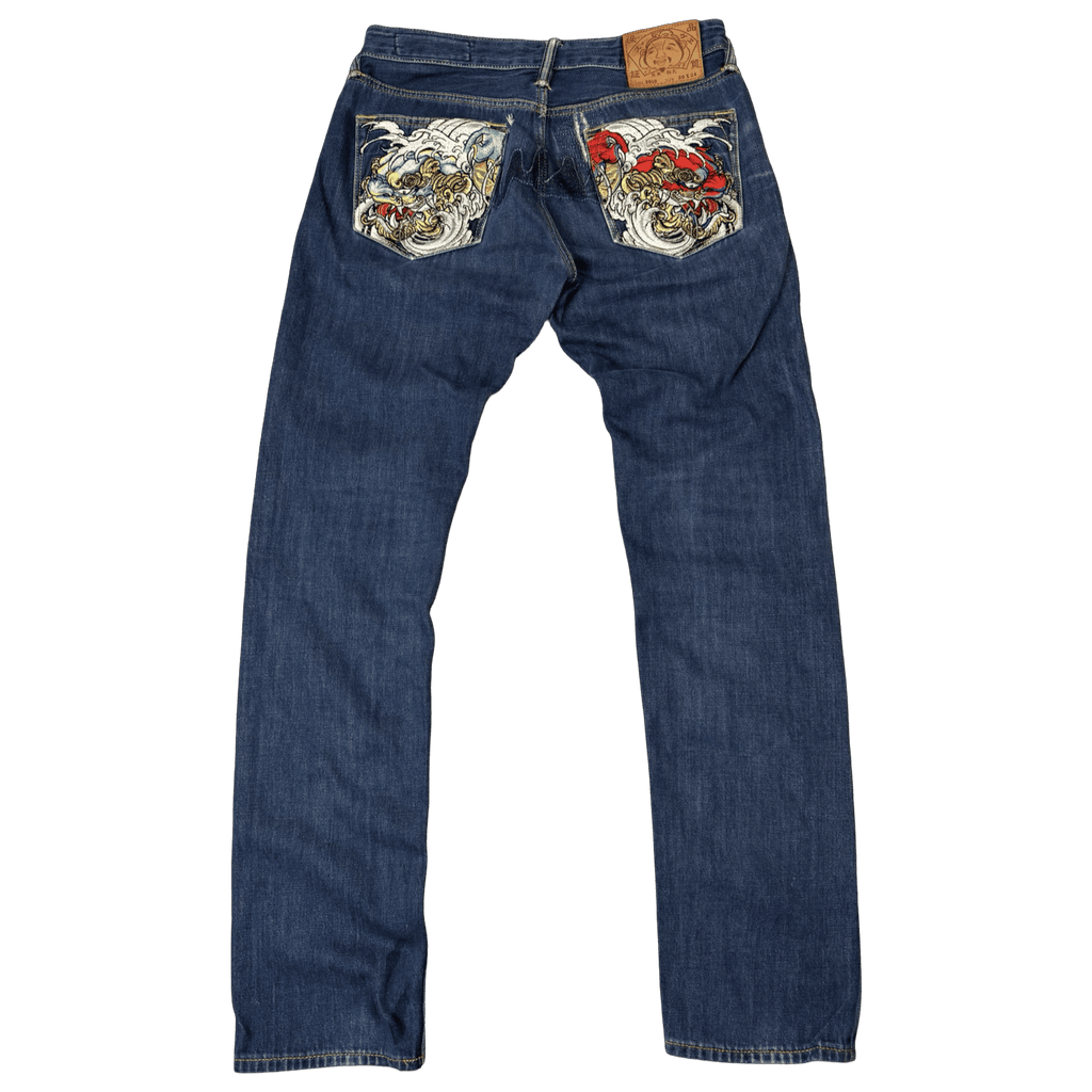 Evisu Lot 2010 Back Pocket Embroidery Denim Pants