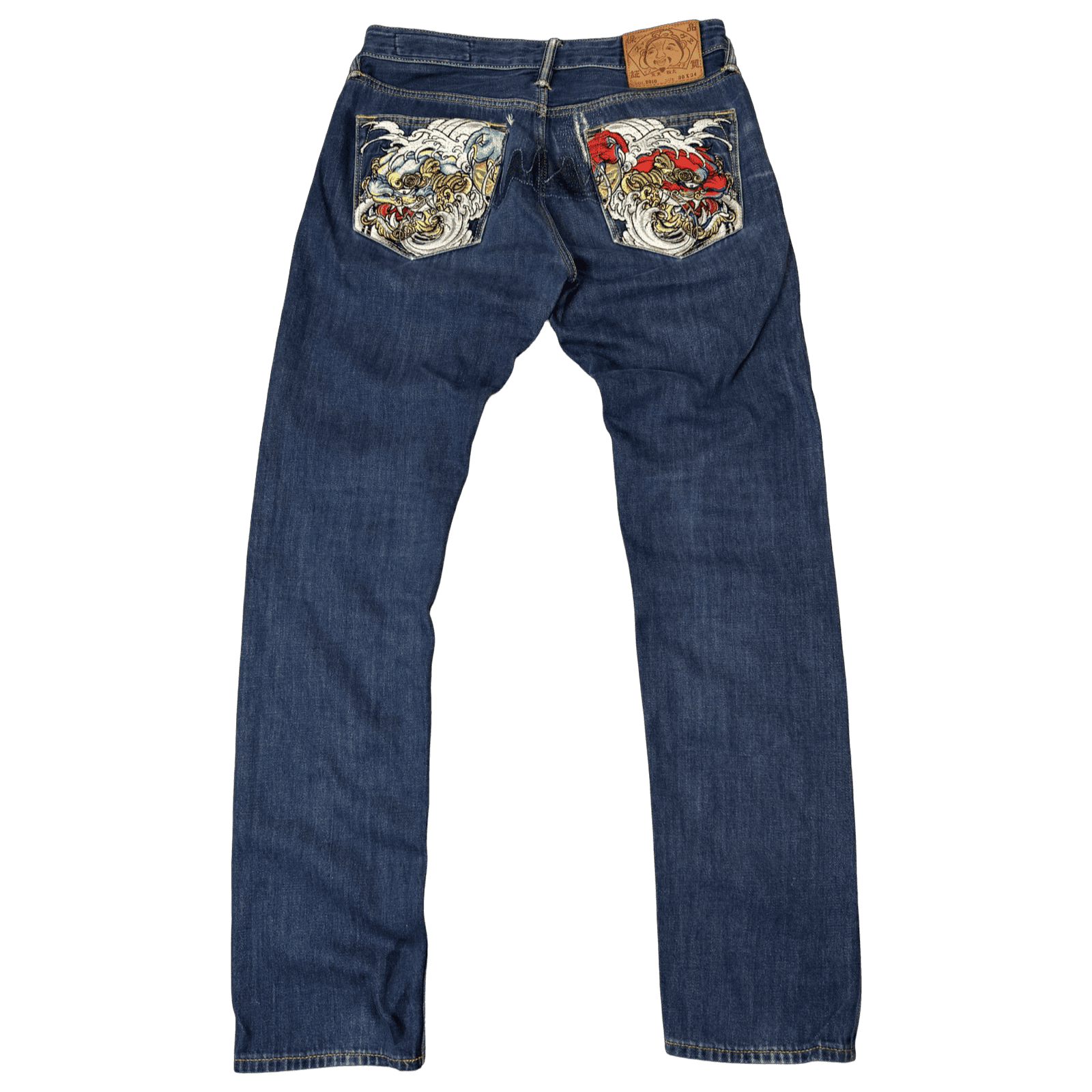 Evisu Lot 2010 Back Pocket Embroidery Denim Pants