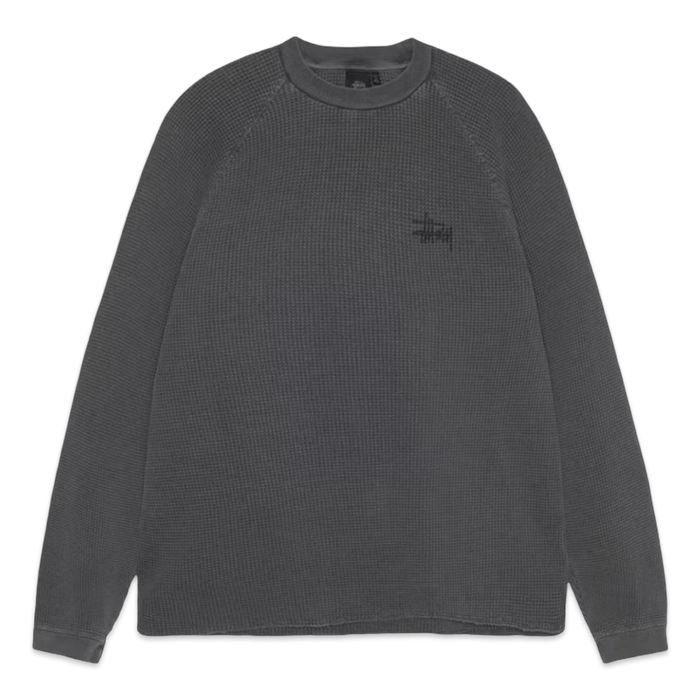 Stussy Thermal Longsleeve Washed Black | Vitnage Clothing Store Canada