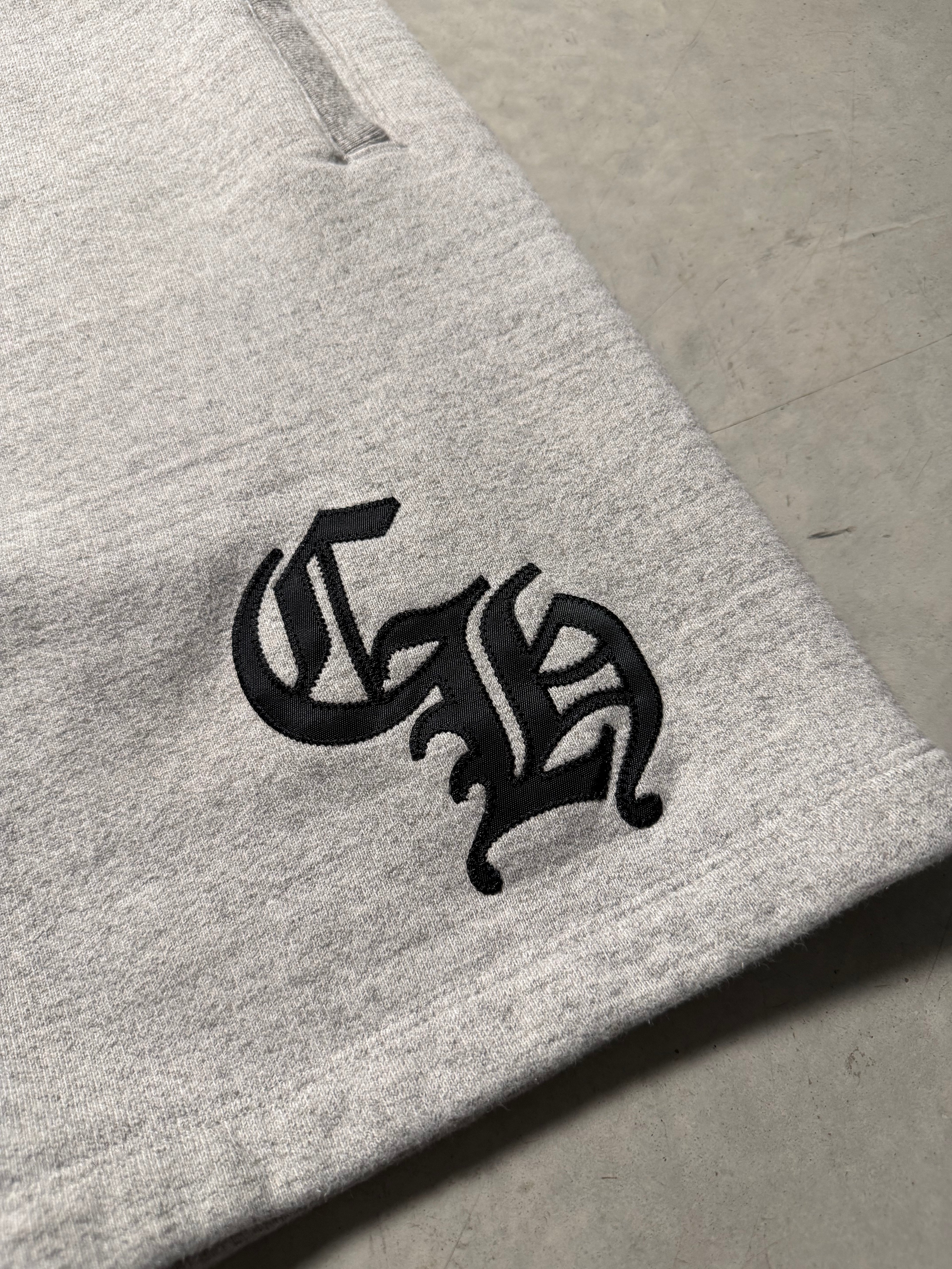 CHROME HEARTS NYLON CH LOGO SWEAT SHORTS GREY
