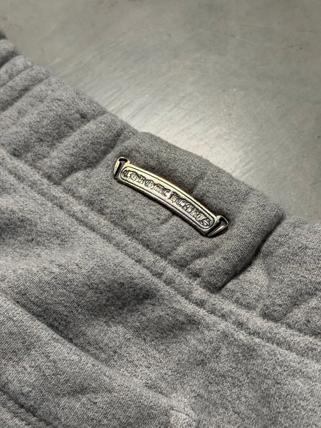 CHROME HEARTS NYLON CH LOGO SWEAT SHORTS GREY