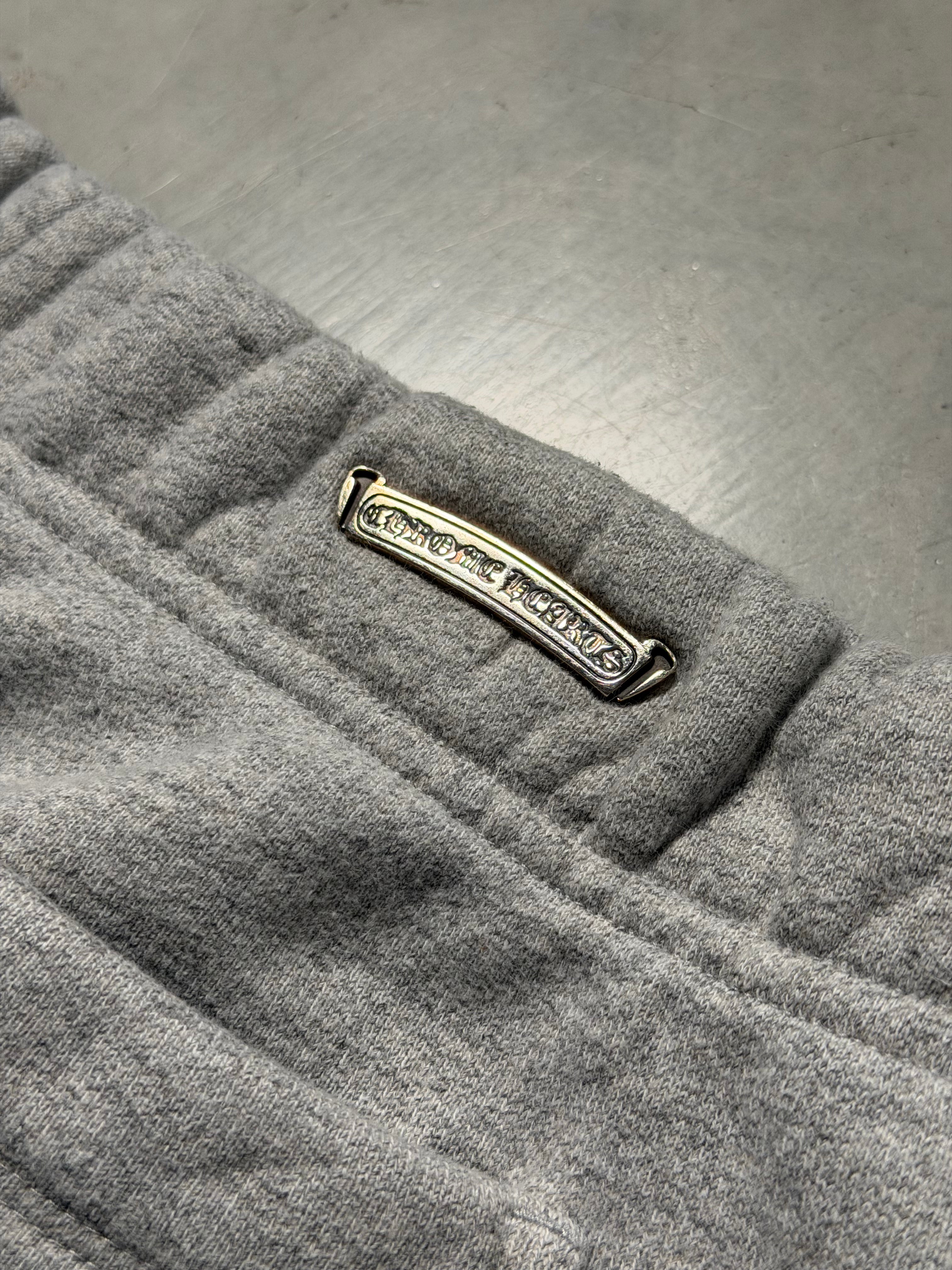 CHROME HEARTS NYLON CH LOGO SWEAT SHORTS GREY