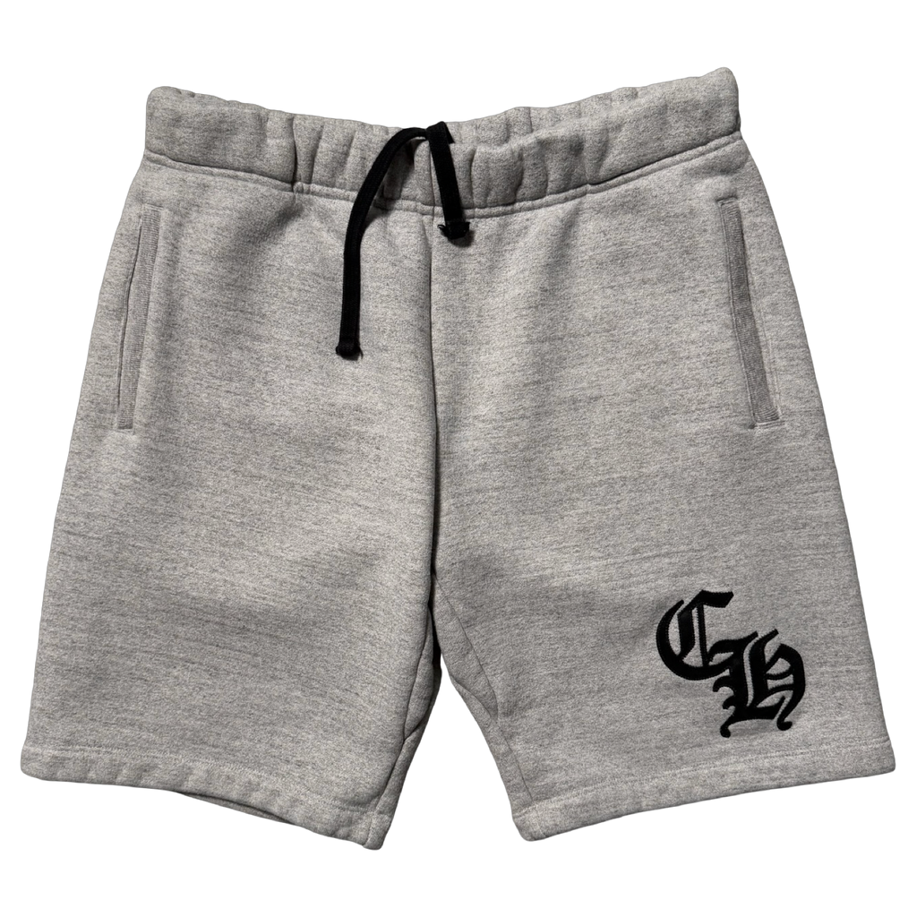 CHROME HEARTS NYLON CH LOGO SWEAT SHORTS GREY