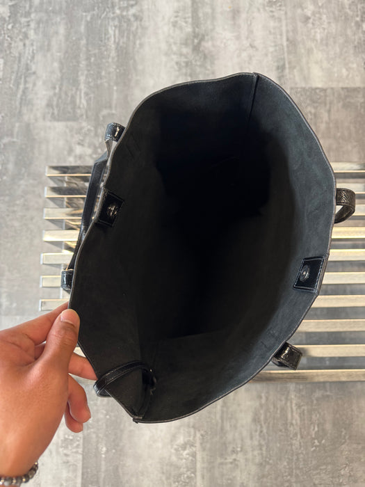 Saint Laurent Paris Patent Leather Tote Bag Black | Vitnage Clothing Store Canada