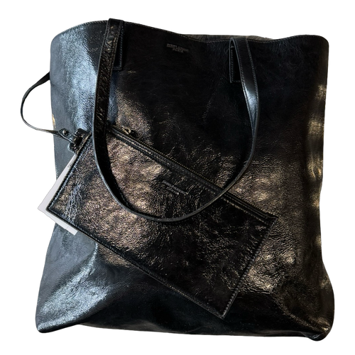 Saint Laurent Paris Patent Leather Tote Bag Black | Vintage Clothing Store Canada