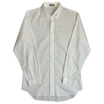 Dior Signature Logo Collared Button Up Longsleeve White
