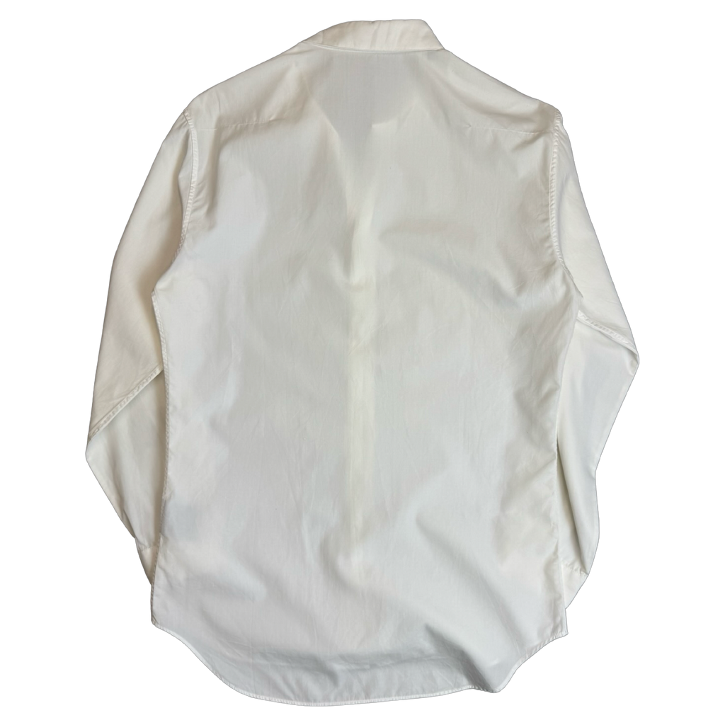Dior Signature Logo Collared Button Up Longsleeve White