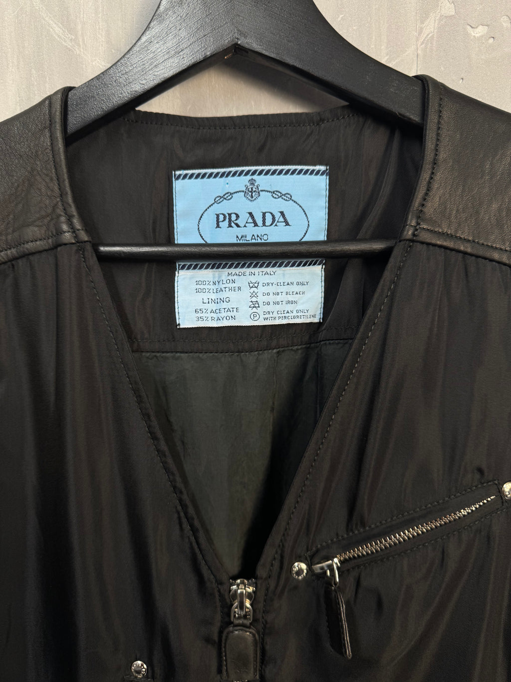 1994 Prada Nylon Multi Pocket Vest Black