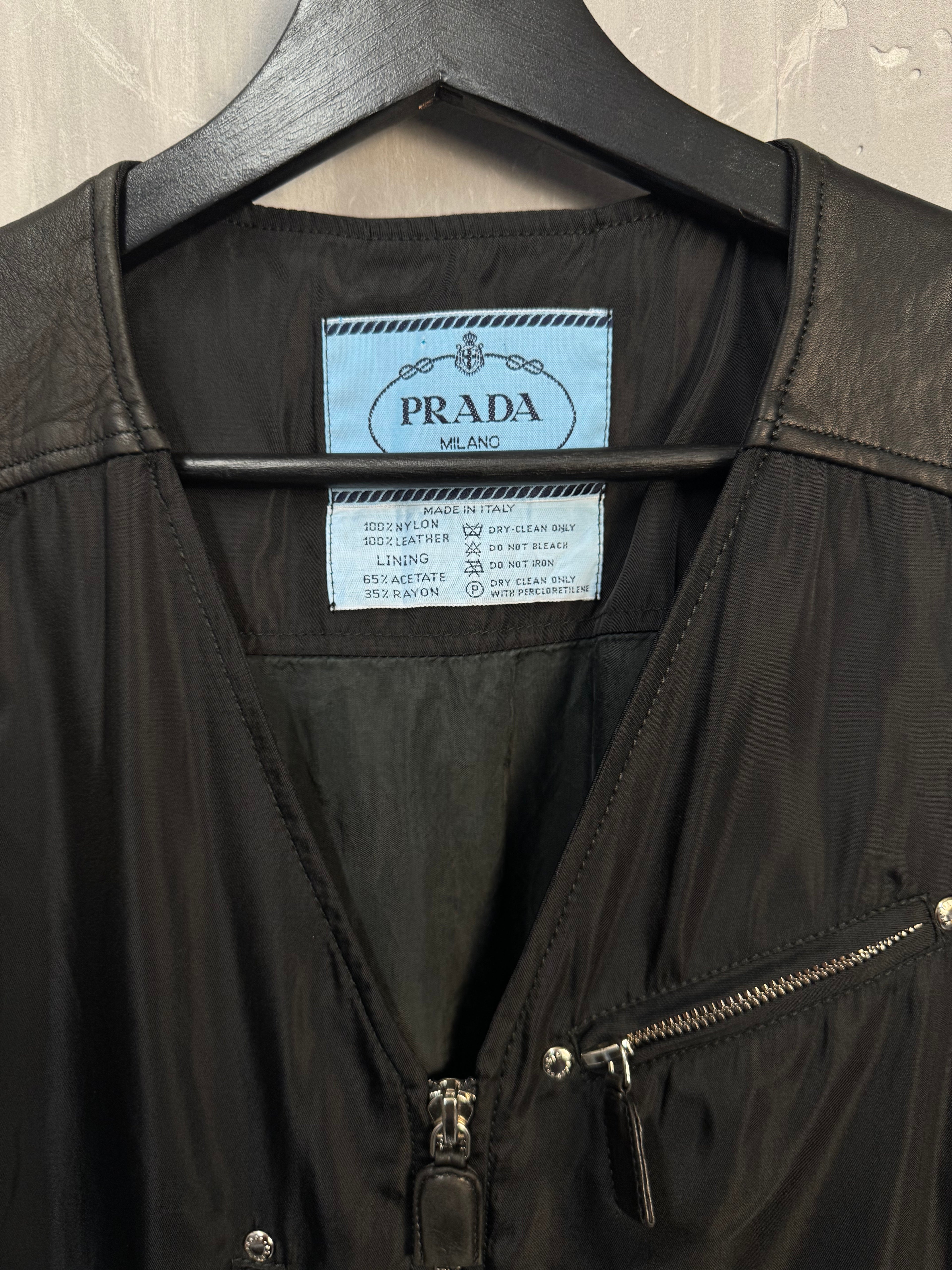 1994 Prada Nylon Multi Pocket Vest Black