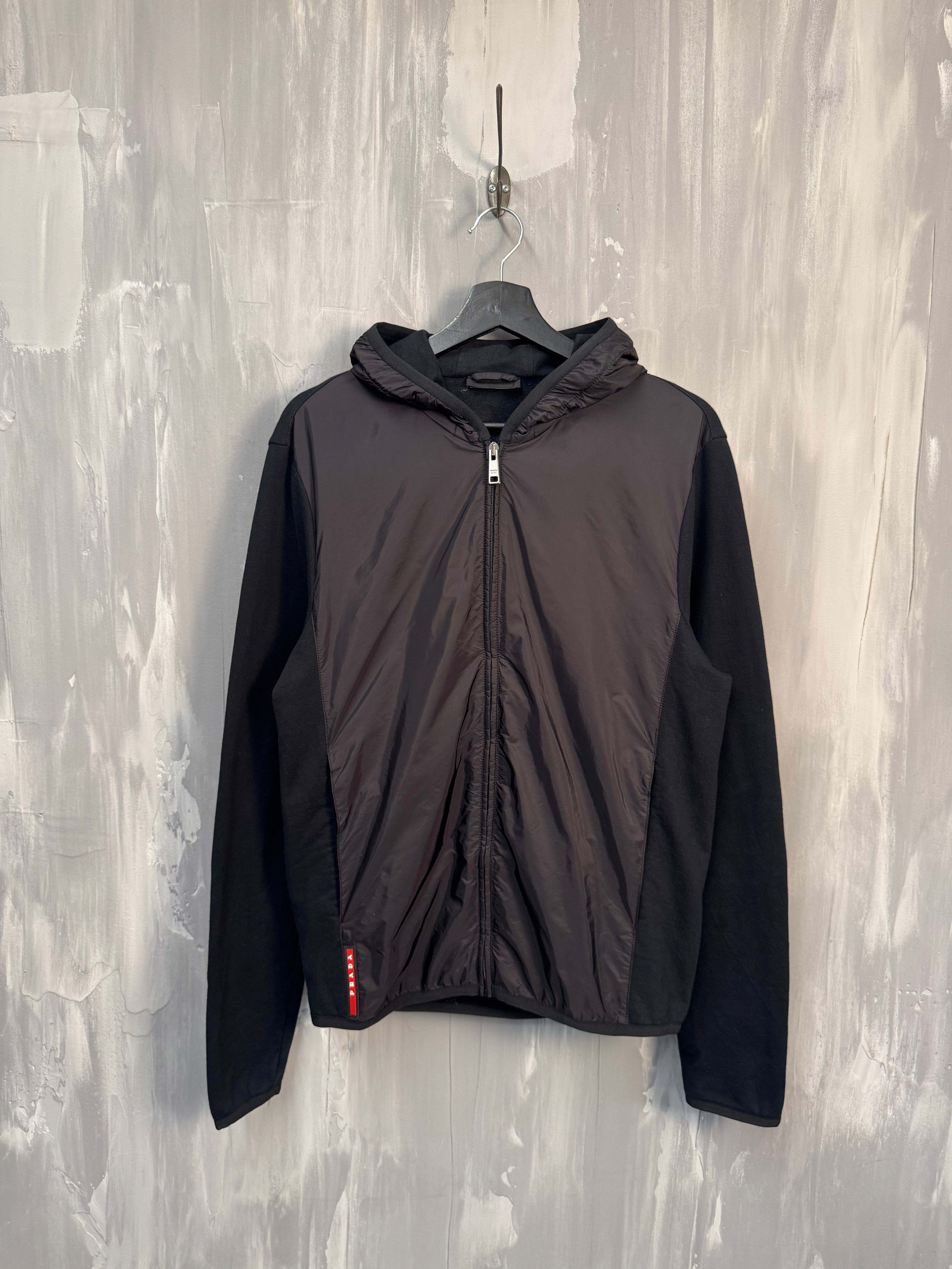 Prada Sport Hooded Windbreaker Black