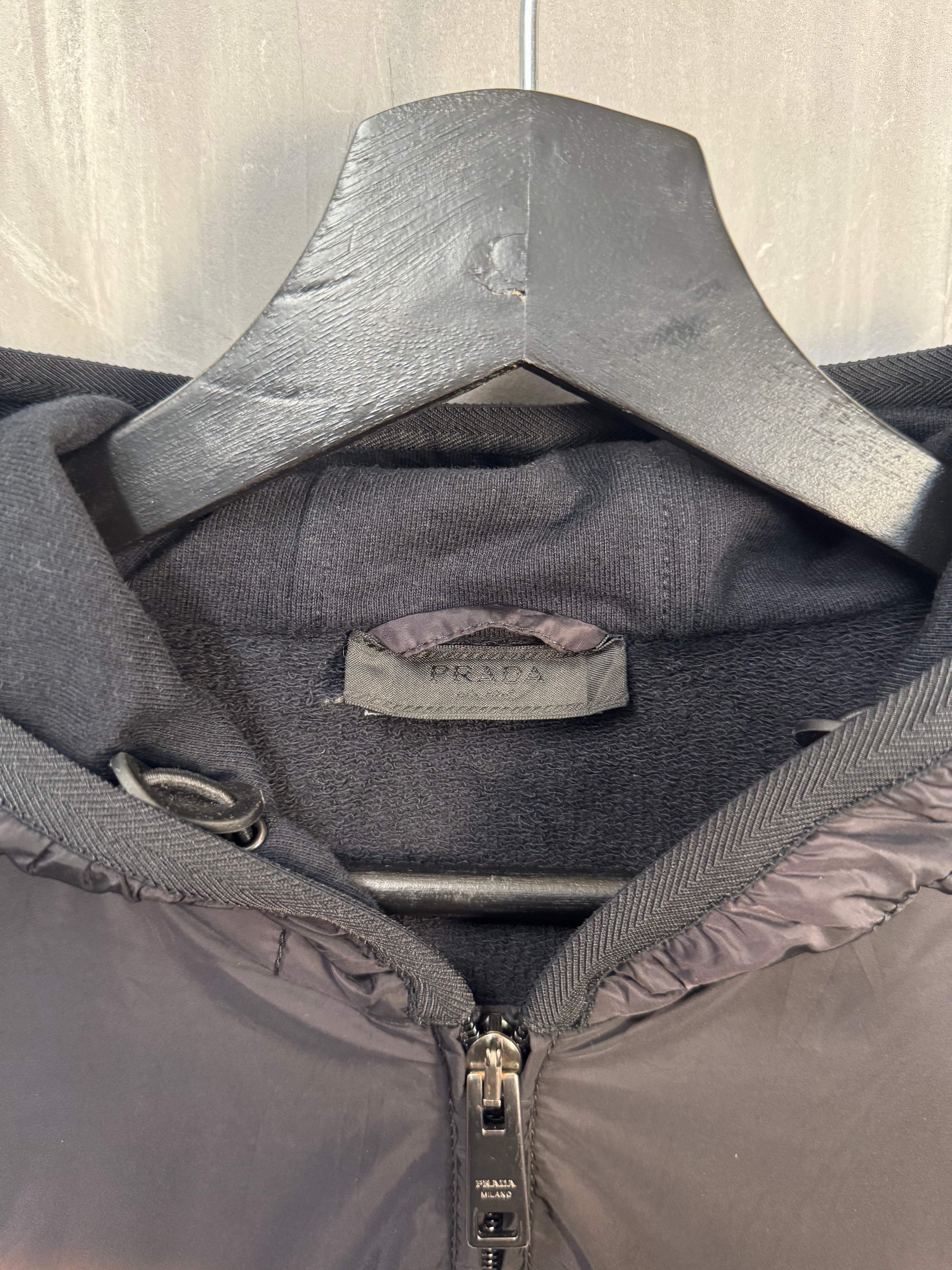Prada Sport Hooded Windbreaker Black