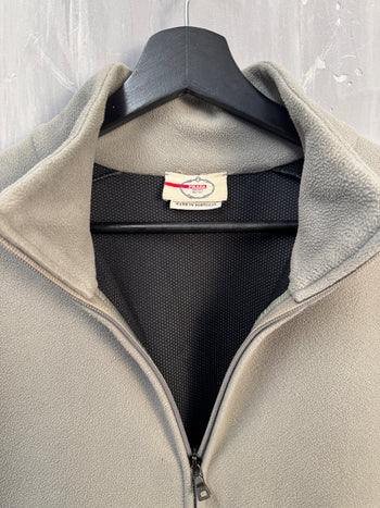 Prada Red Stripe Full Zip Fleece Beige