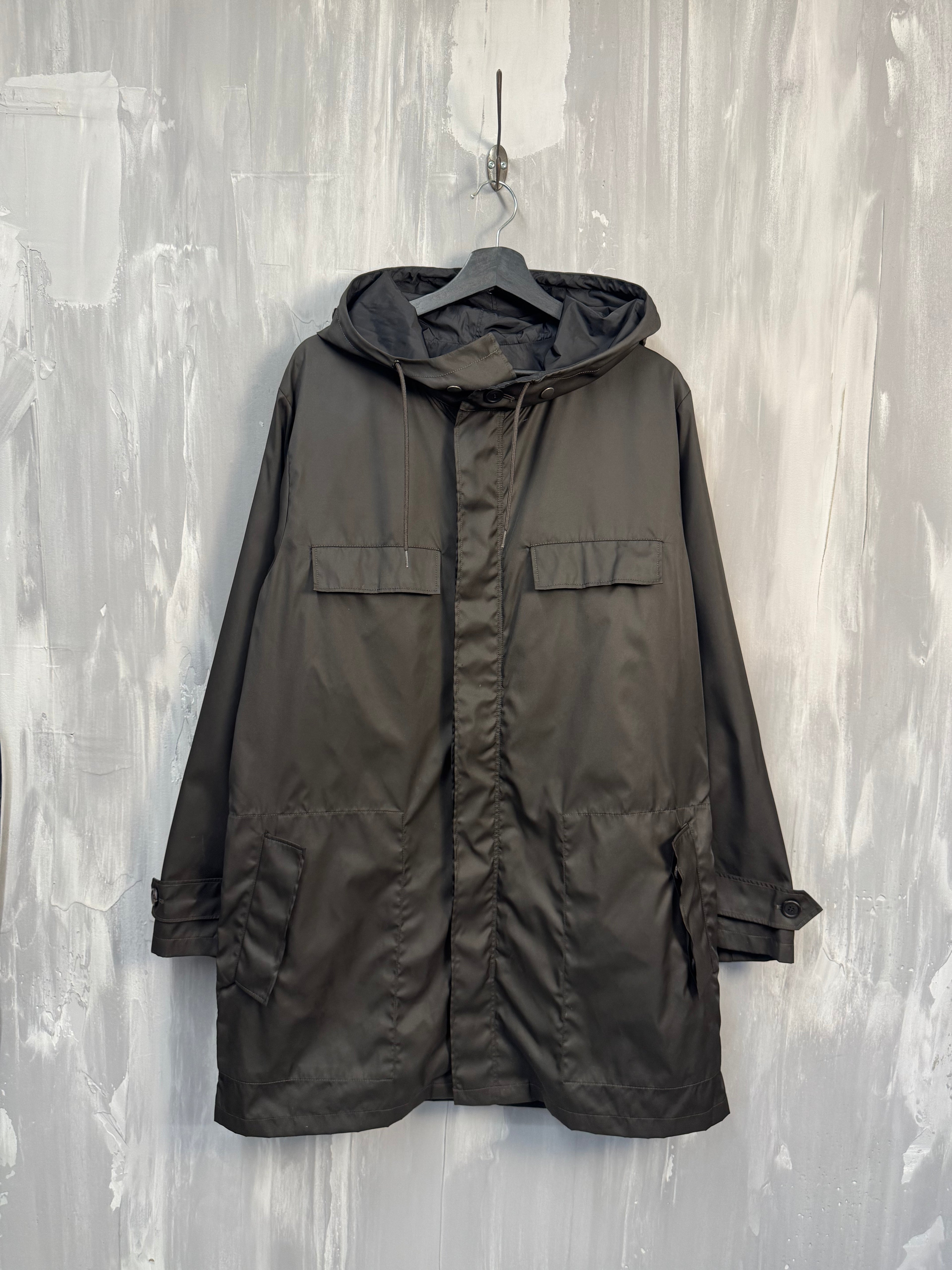 Prada Nylon Light Parka Dark Brown