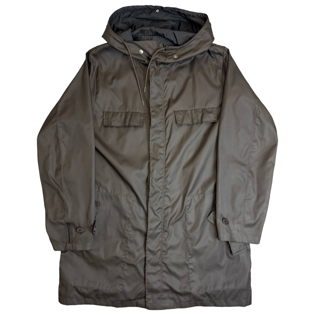 Prada Nylon Light Parka Dark Brown