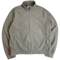 Prada Red Stripe Full Zip Fleece Beige