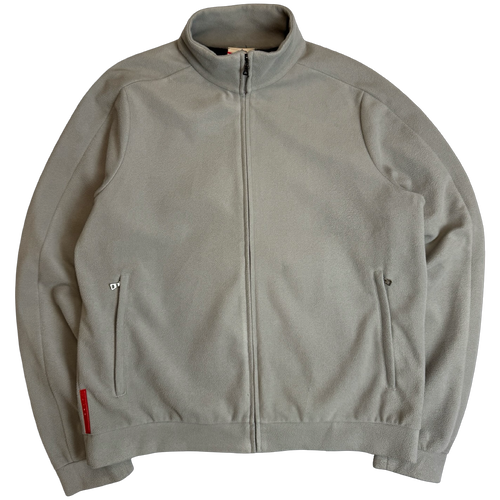Prada Red Stripe Full Zip Fleece Beige | Vintage Clothing Store Canada