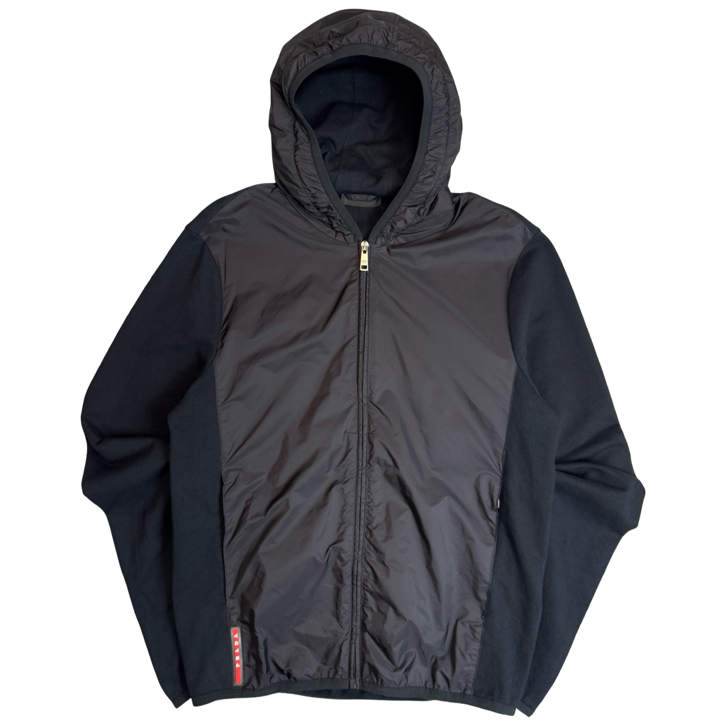 Prada Sport Hooded Windbreaker Black