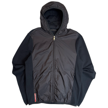 Prada Sport Hooded Windbreaker Black