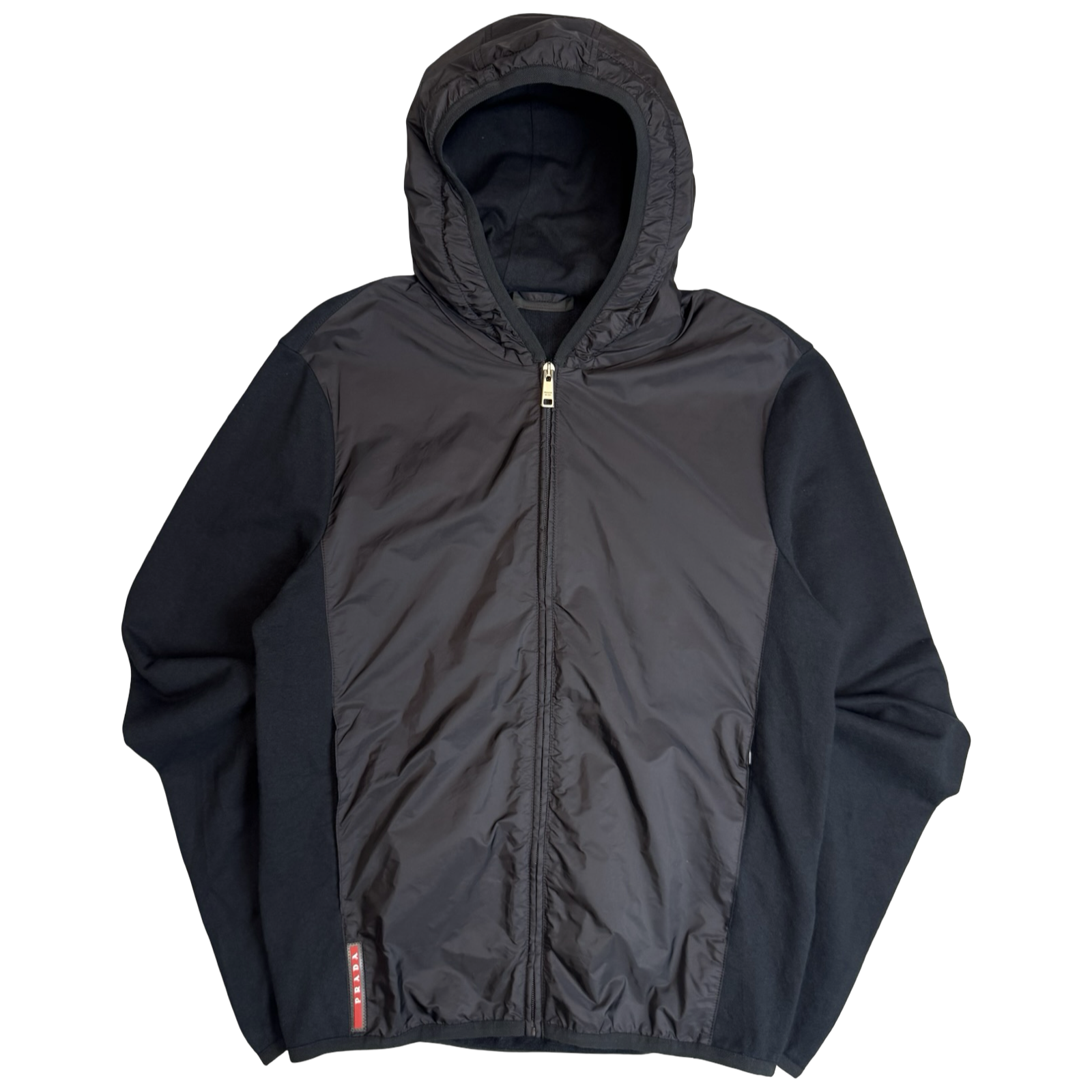 Prada Sport Hooded Windbreaker Black