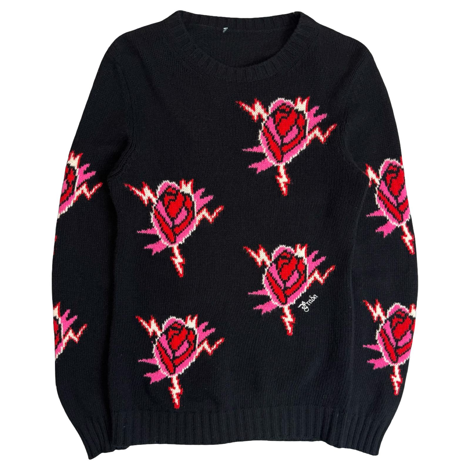 Prada Rose Cashmere Knit Sweater