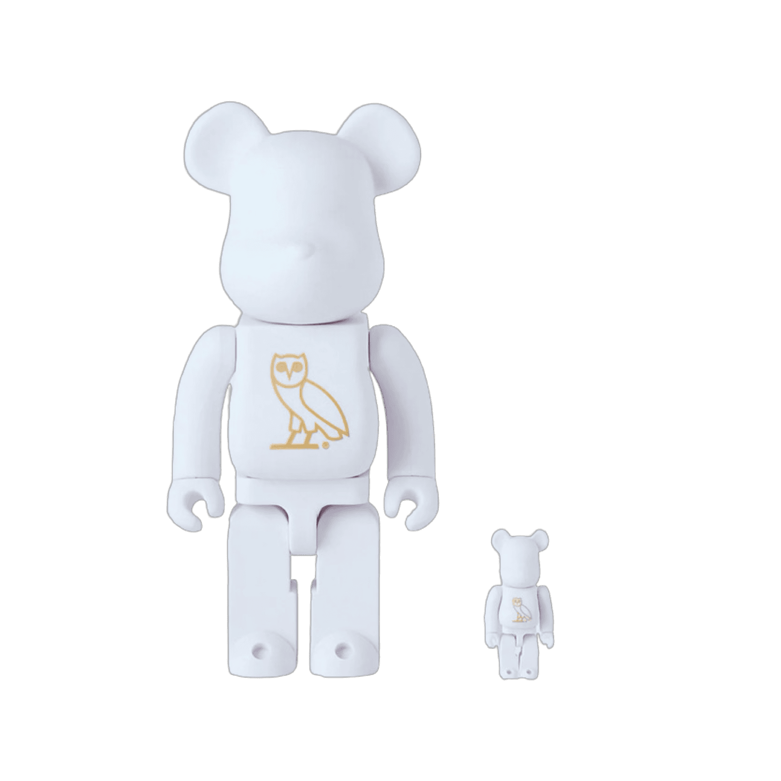 Bearbrick x OVO 400% & 100% Set Pearl White