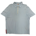 Prada Quarter Zip Polo Shirt Light Blue