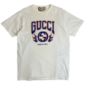 Gucci Collegiate Flame Logo Tee White