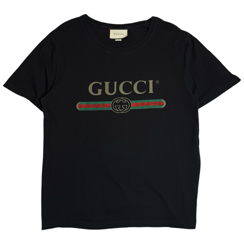 Gucci Logo Tee Black | Vintage Clothing Store Canada