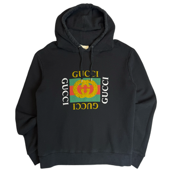 Gucci Distressed Oversized Hoodie Black