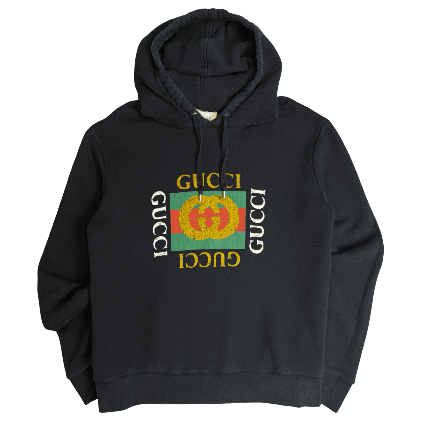 Gucci Distressed Oversized Hoodie Black