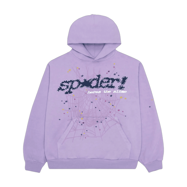 Sp5der Acai Hoodie Purple