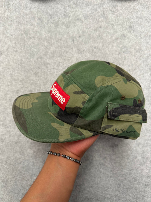 Supreme Side Pocket Camp Cap Camo (USED) | Vintage Clothing Store Canada